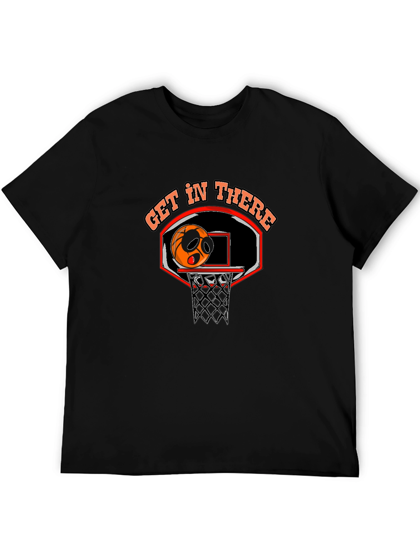 Get In There Basketball Graphic Tee - Black