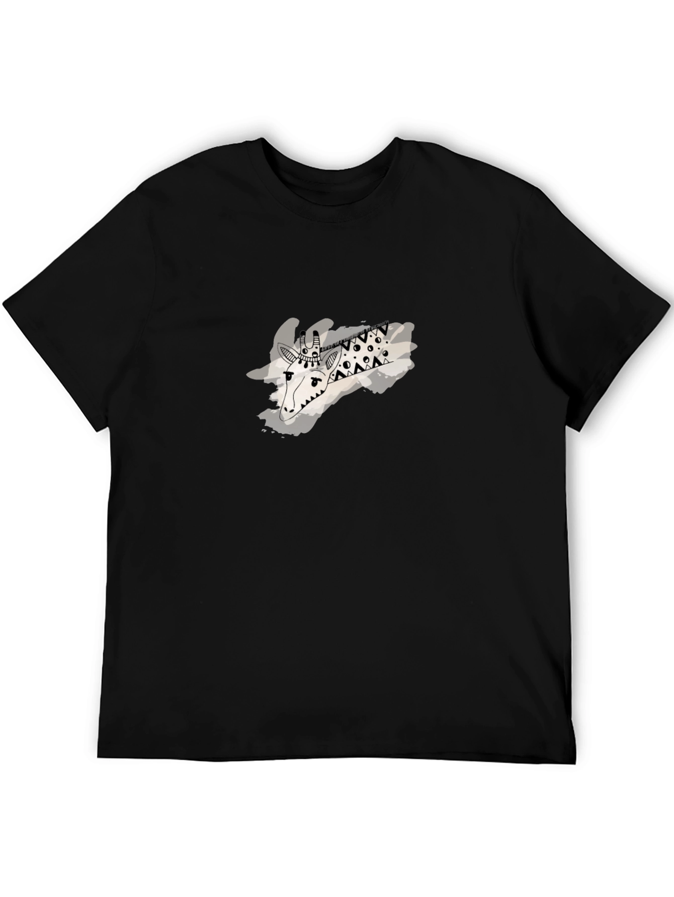 Graphic Giraffe Black T-Shirt