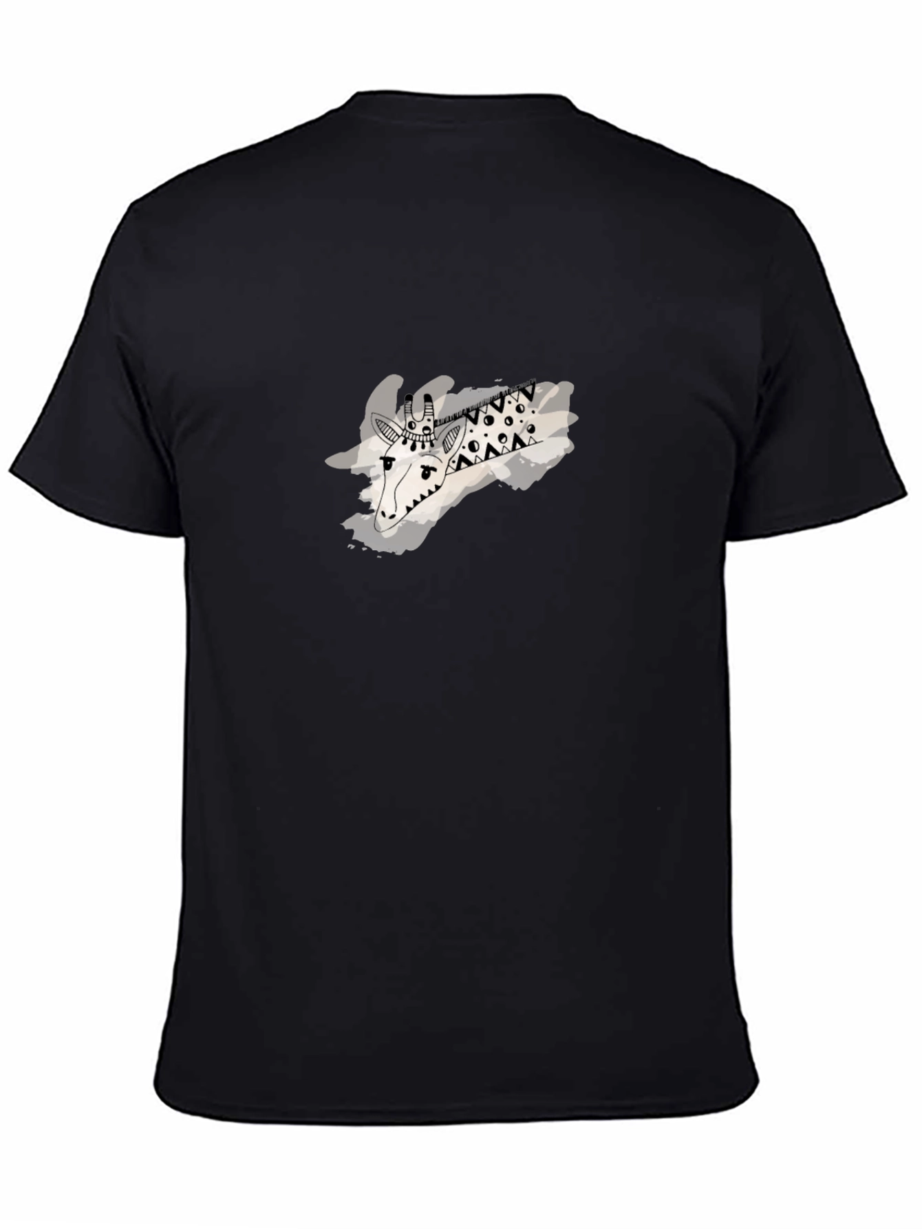 Graphic Giraffe Black T-Shirt