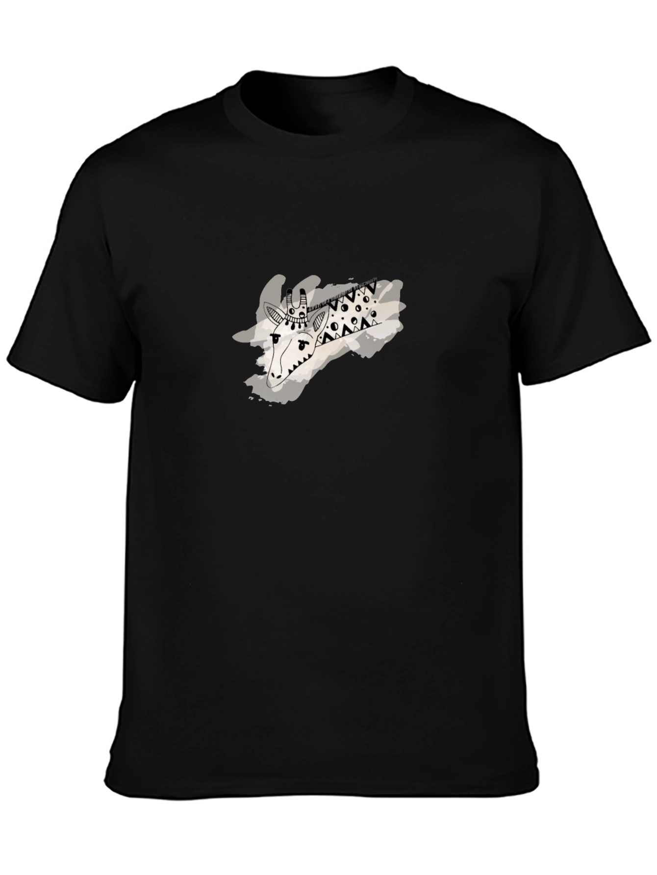 Graphic Giraffe Black T-Shirt
