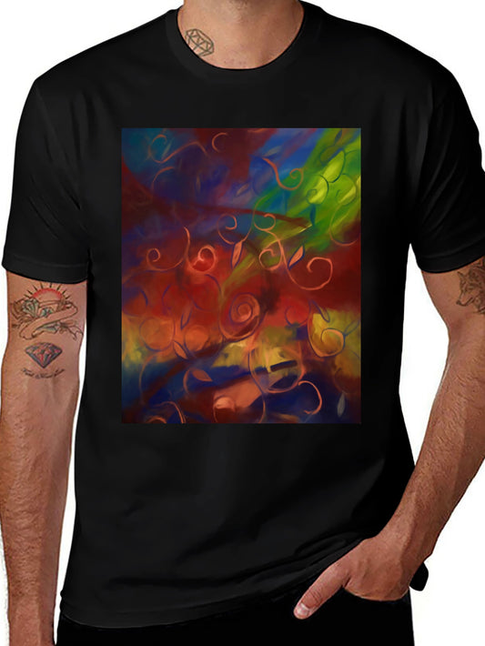 Abstract Floral T-Shirt - Artistic Statement Tee
