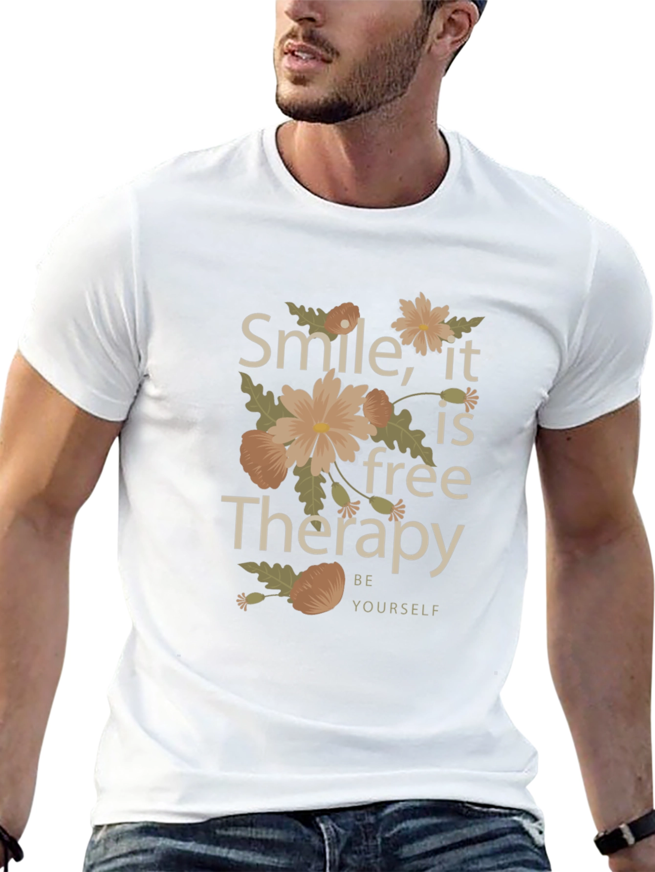 Smile Its Free Therapy Black Graphic Tee
