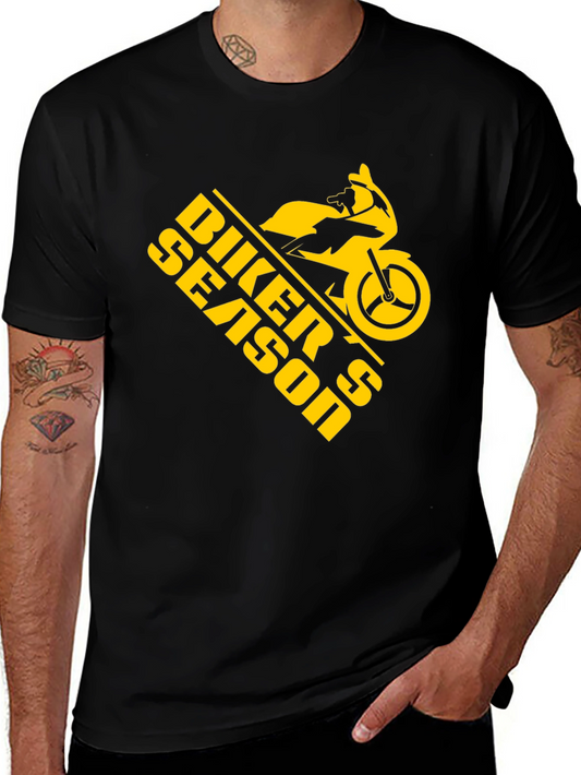 Biker Season Graphic Tee - Black