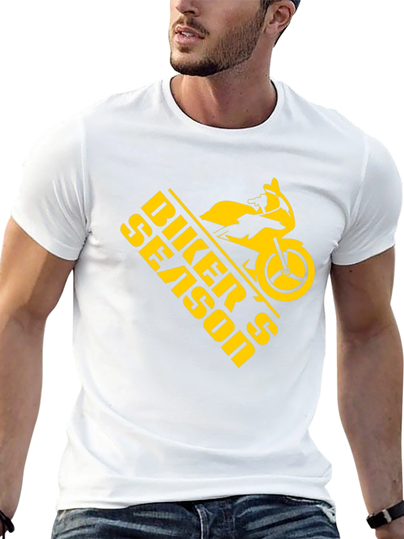 Biker Season Graphic Tee - Black