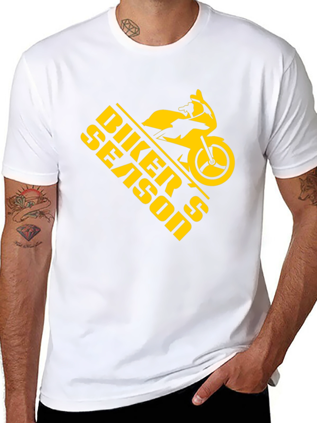 Biker Season Graphic Tee - Black