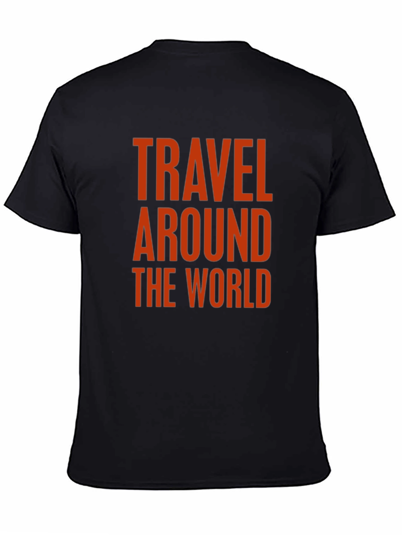 Travel Around the World Graphic Tee - Black