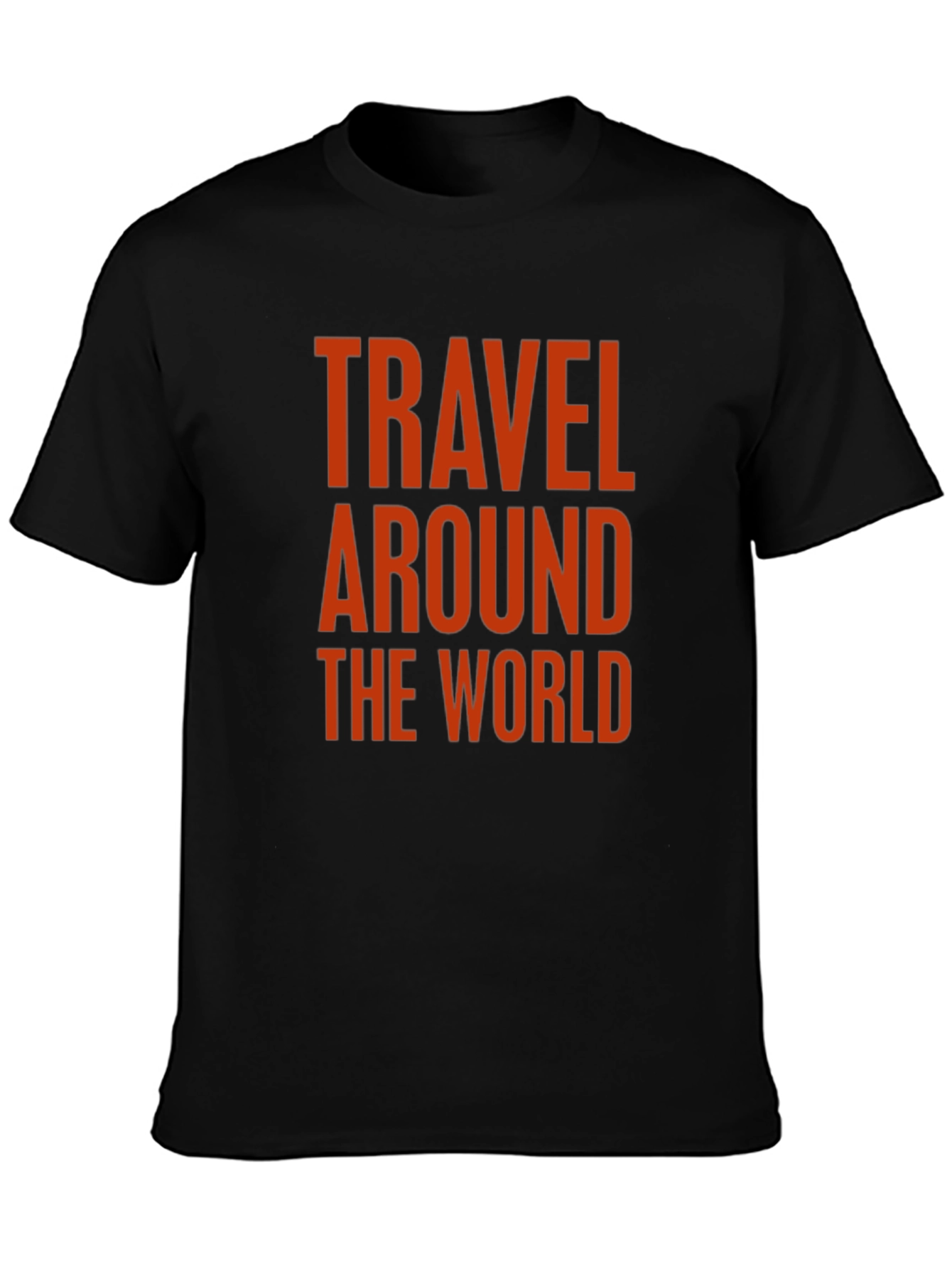Travel Around the World Graphic Tee - Black