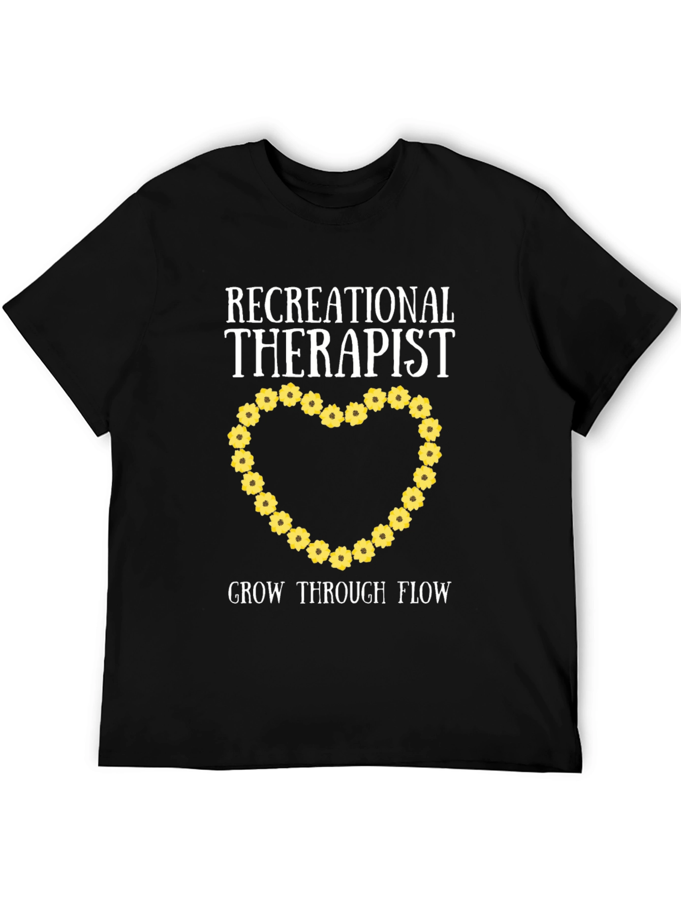 Recreational Therapist Flower Heart T-Shirt