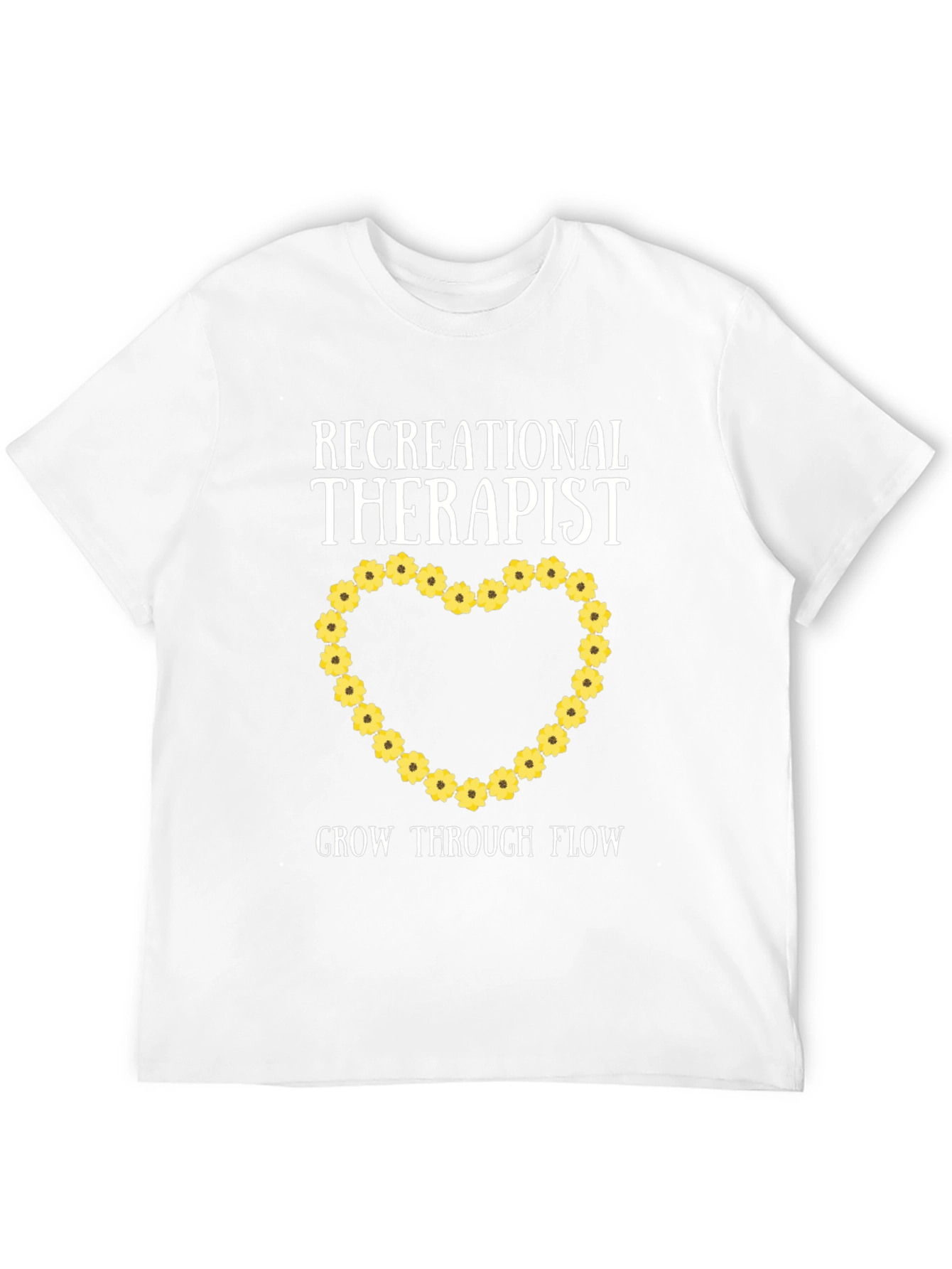 Recreational Therapist Flower Heart T-Shirt