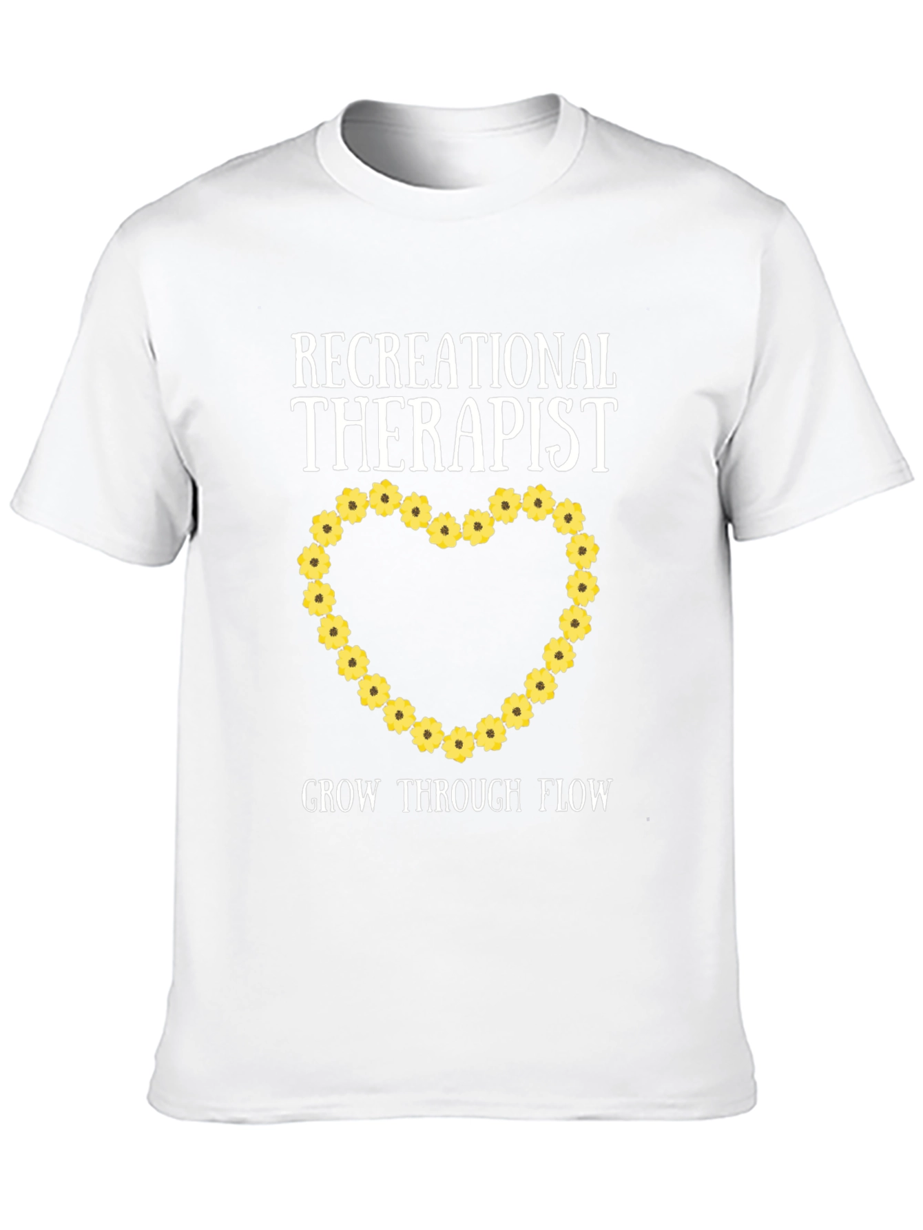 Recreational Therapist Flower Heart T-Shirt