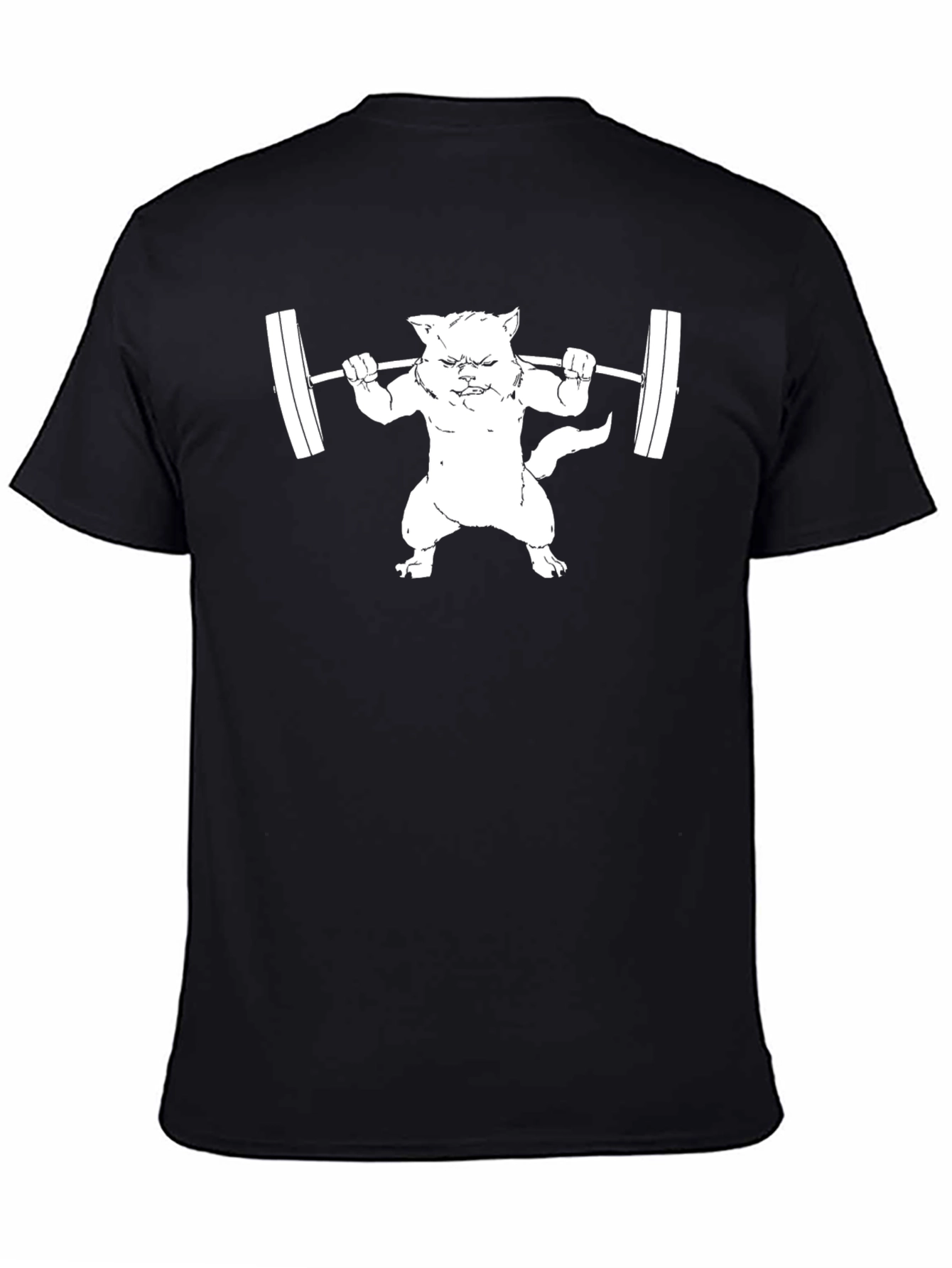 Weightlifting Cat T-Shirt - Black