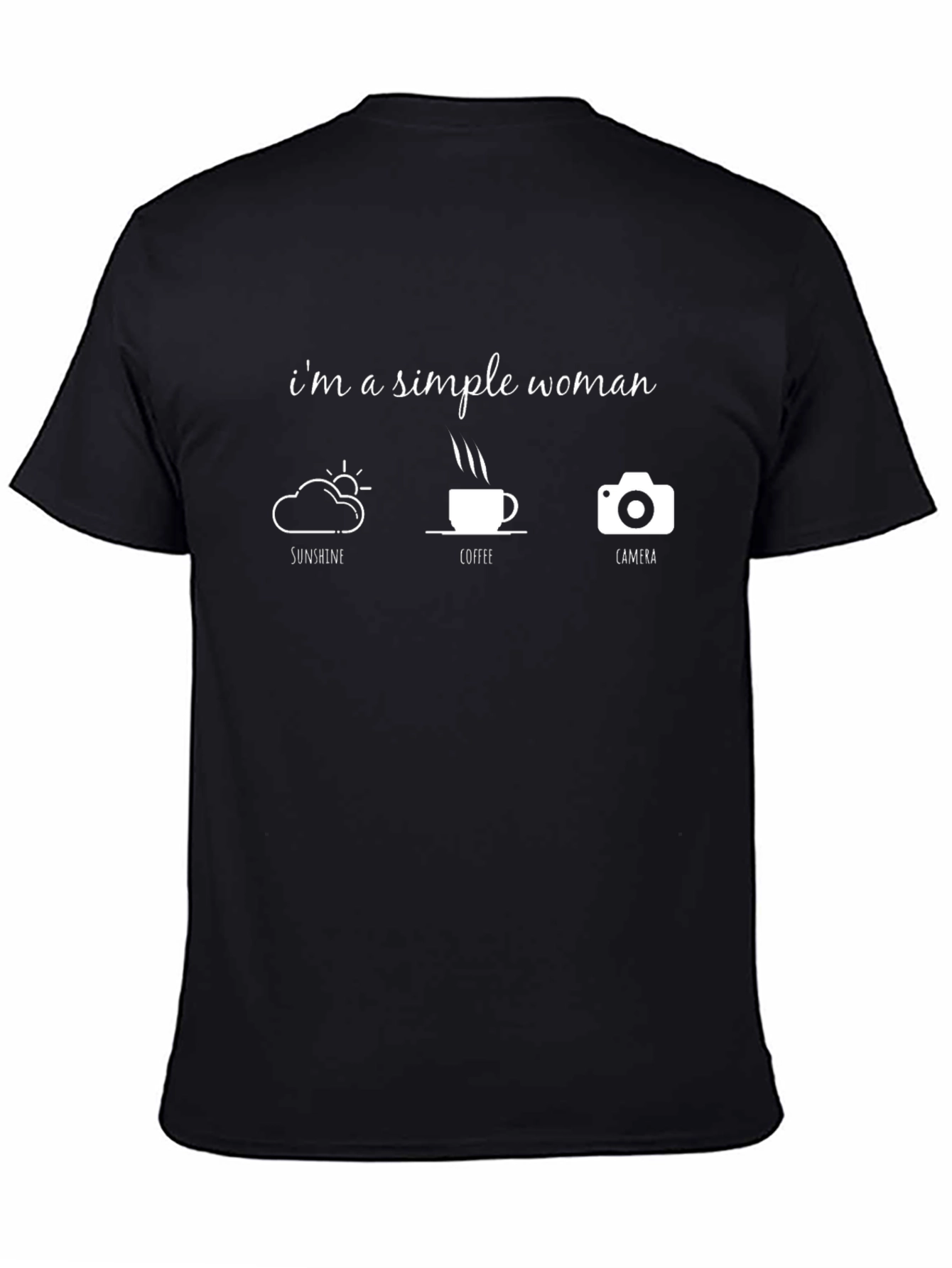 Simple Woman T-Shirt - Sunshine Coffee Camera