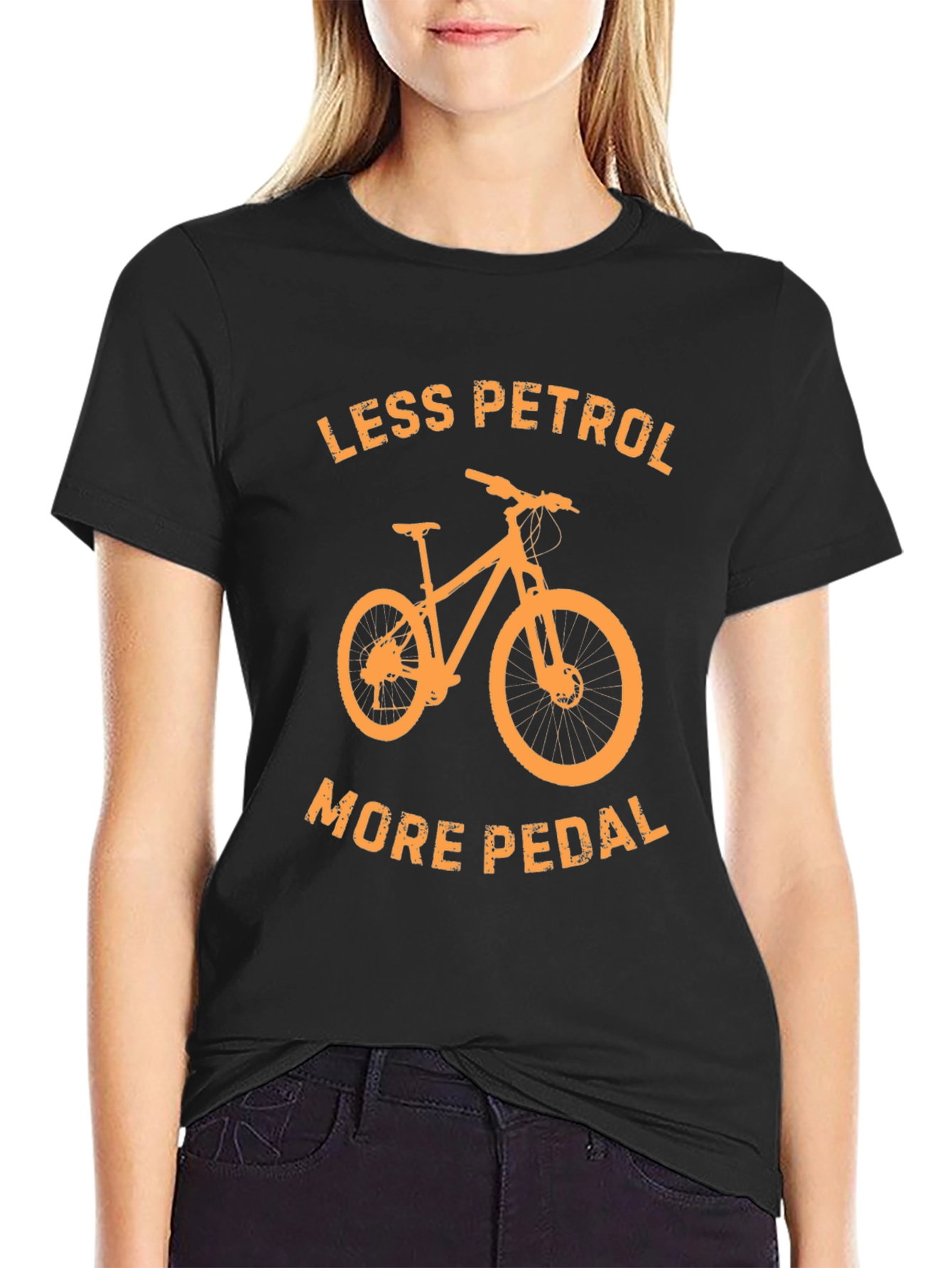 Less Petrol More Pedal T-Shirt - Black