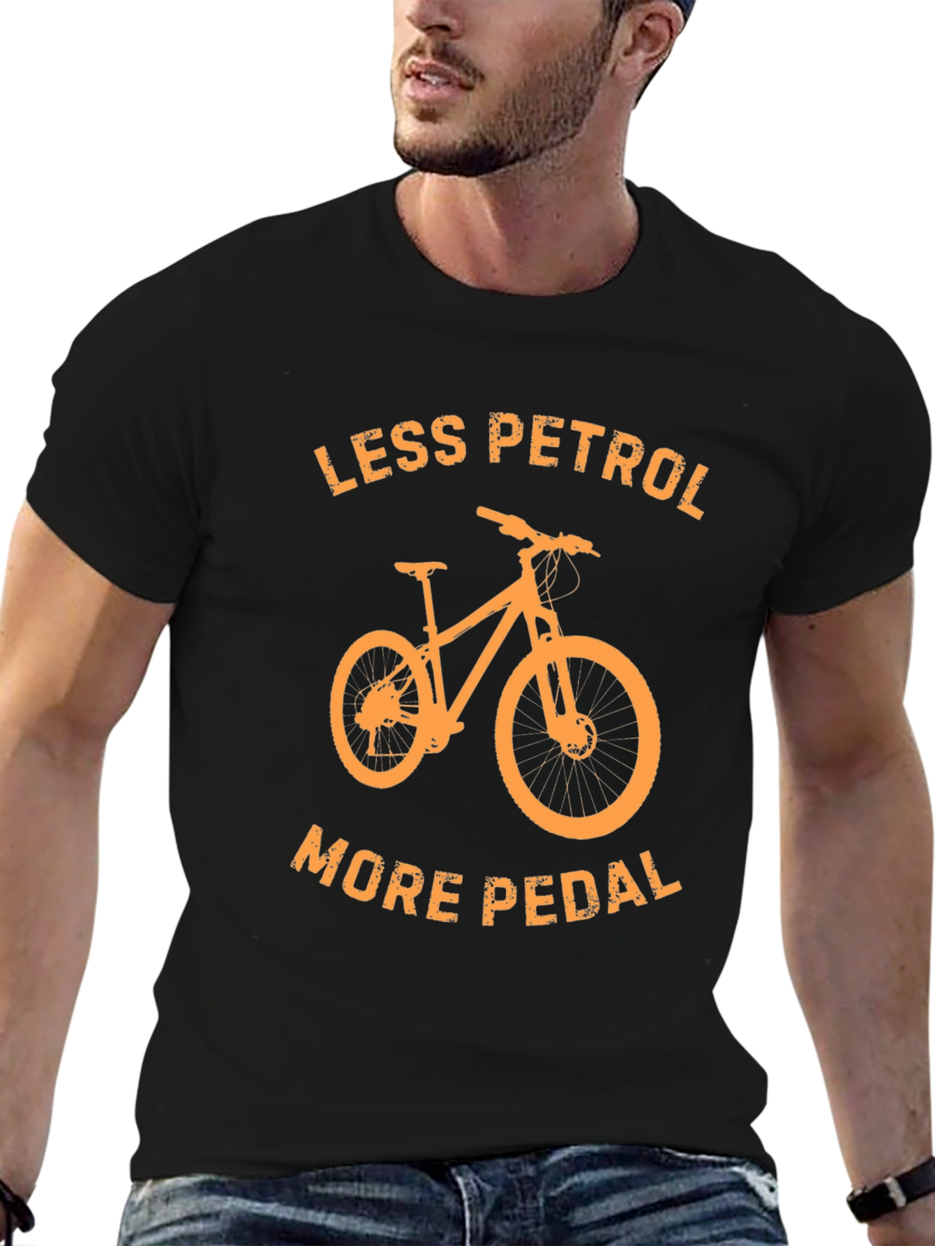 Less Petrol More Pedal T-Shirt - Black