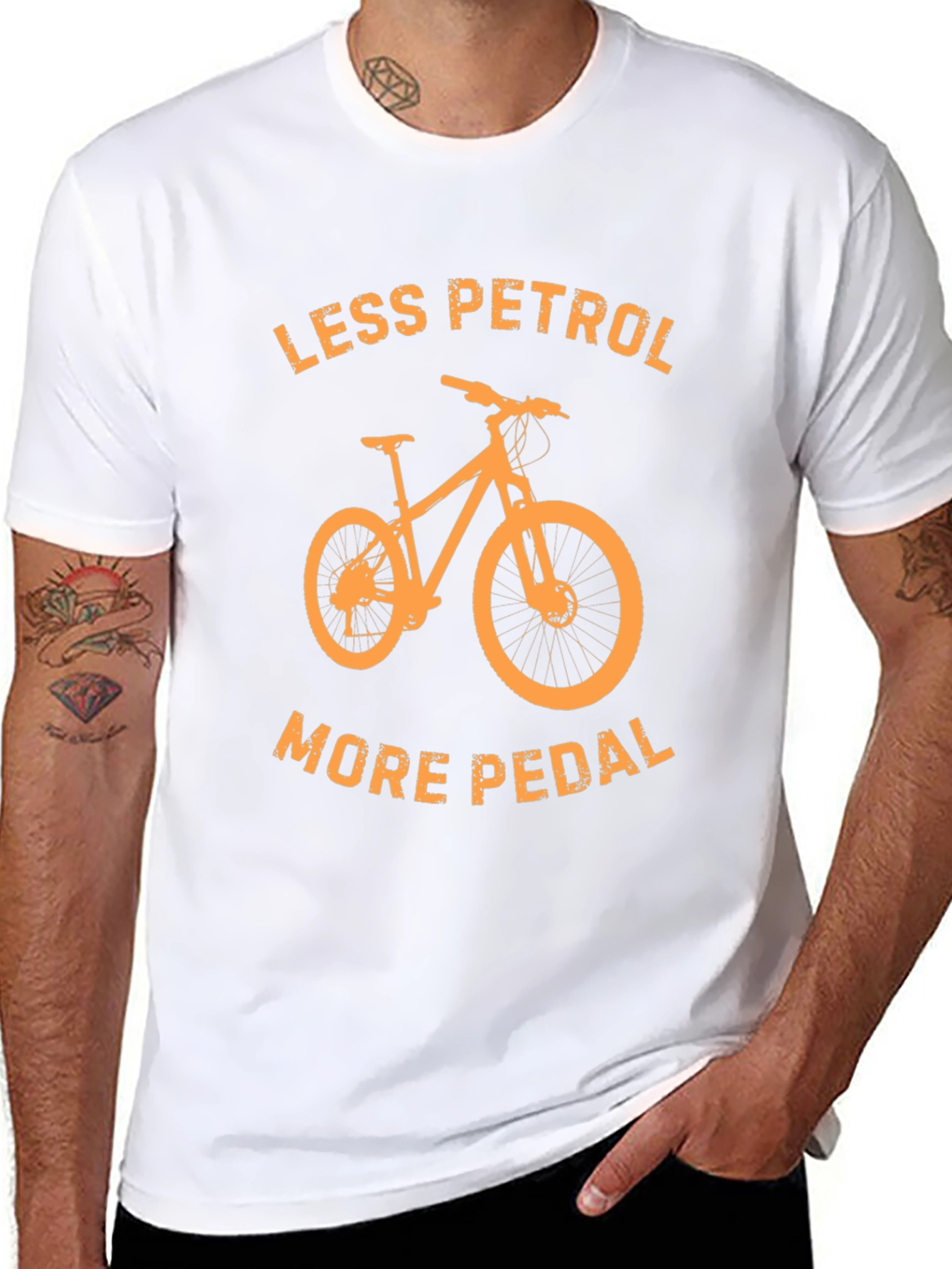 Less Petrol More Pedal T-Shirt - Black