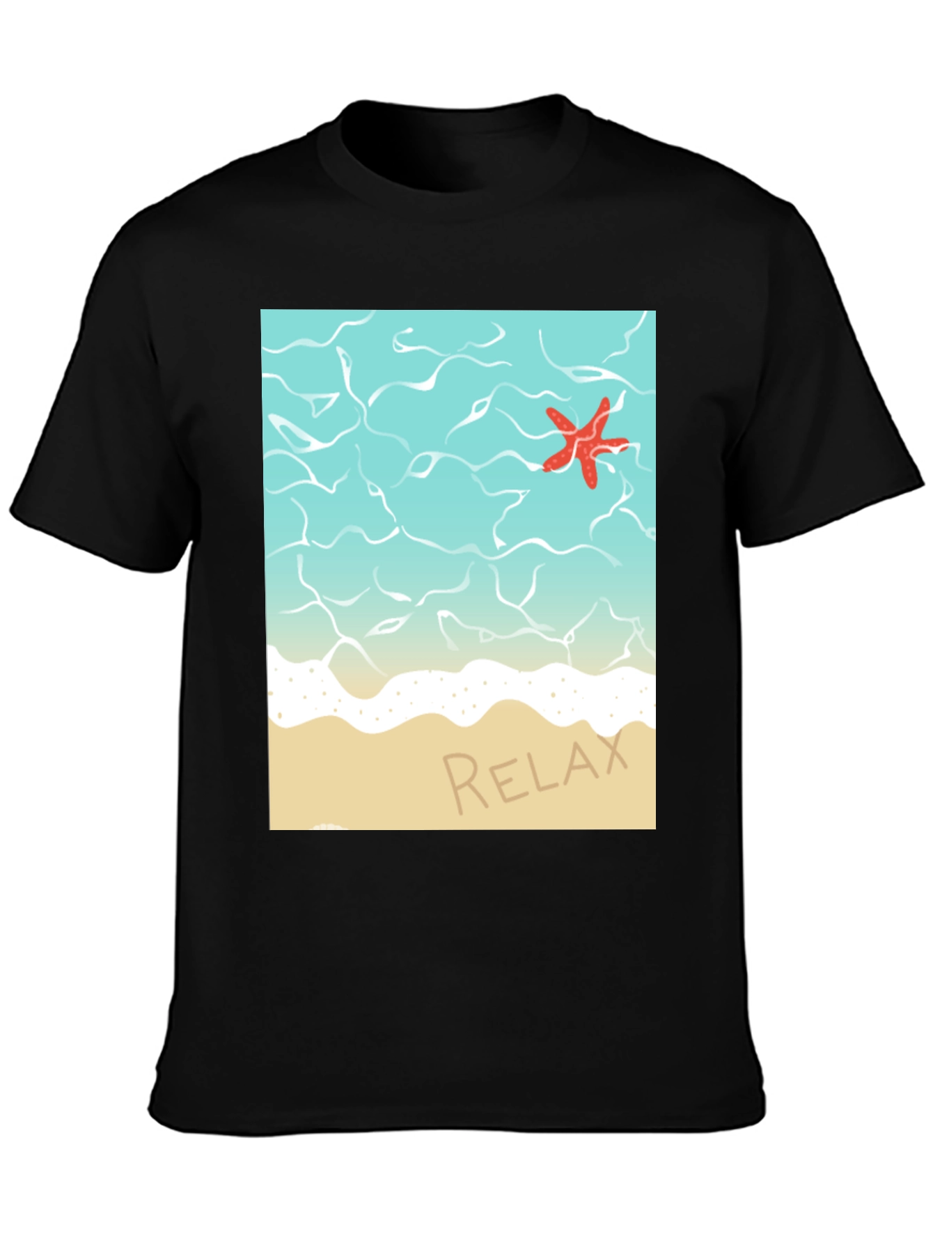 Relaxing Beach T-Shirt - Starfish Ocean Design