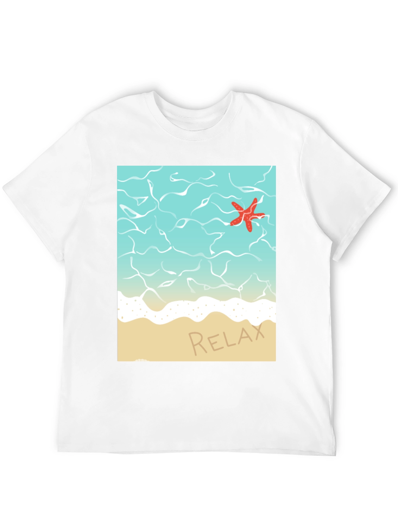 Relaxing Beach T-Shirt - Starfish Ocean Design
