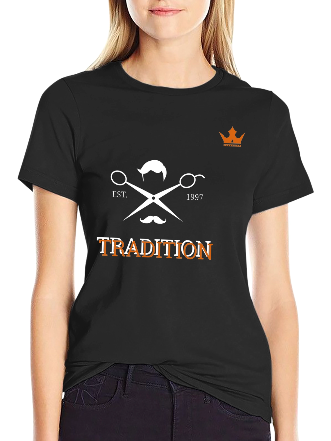 Tradition Barber T-Shirt - Black Graphic Tee