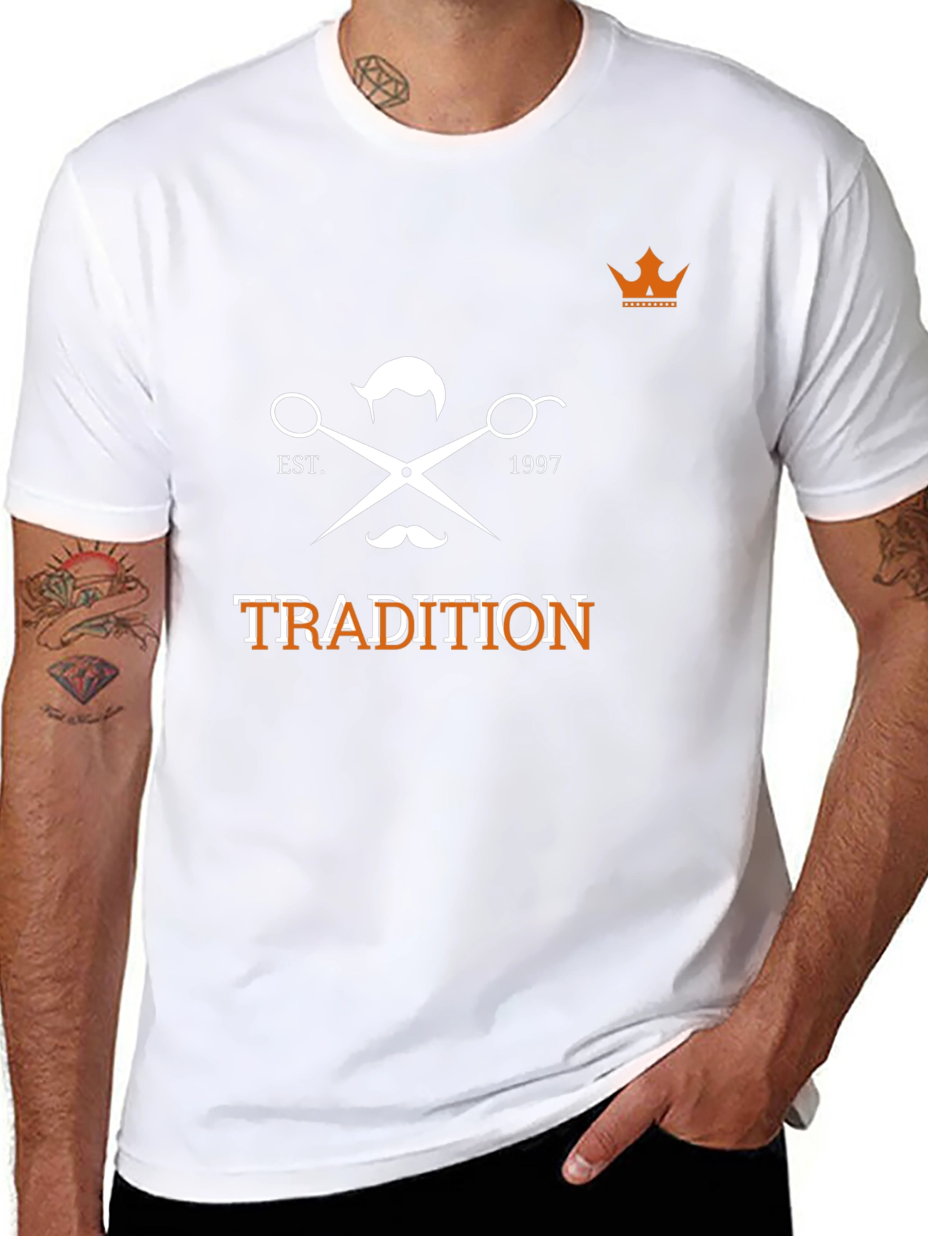 Tradition Barber T-Shirt - Black Graphic Tee