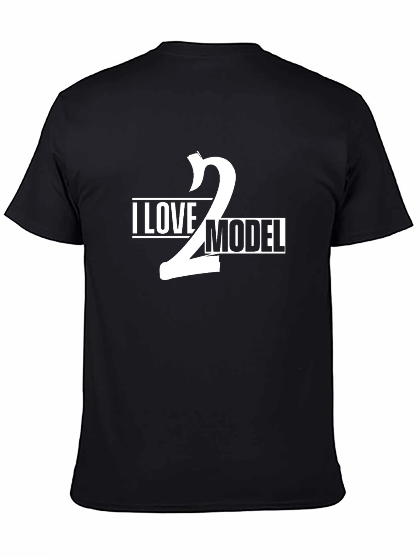 I Love 2 Model Black T-Shirt