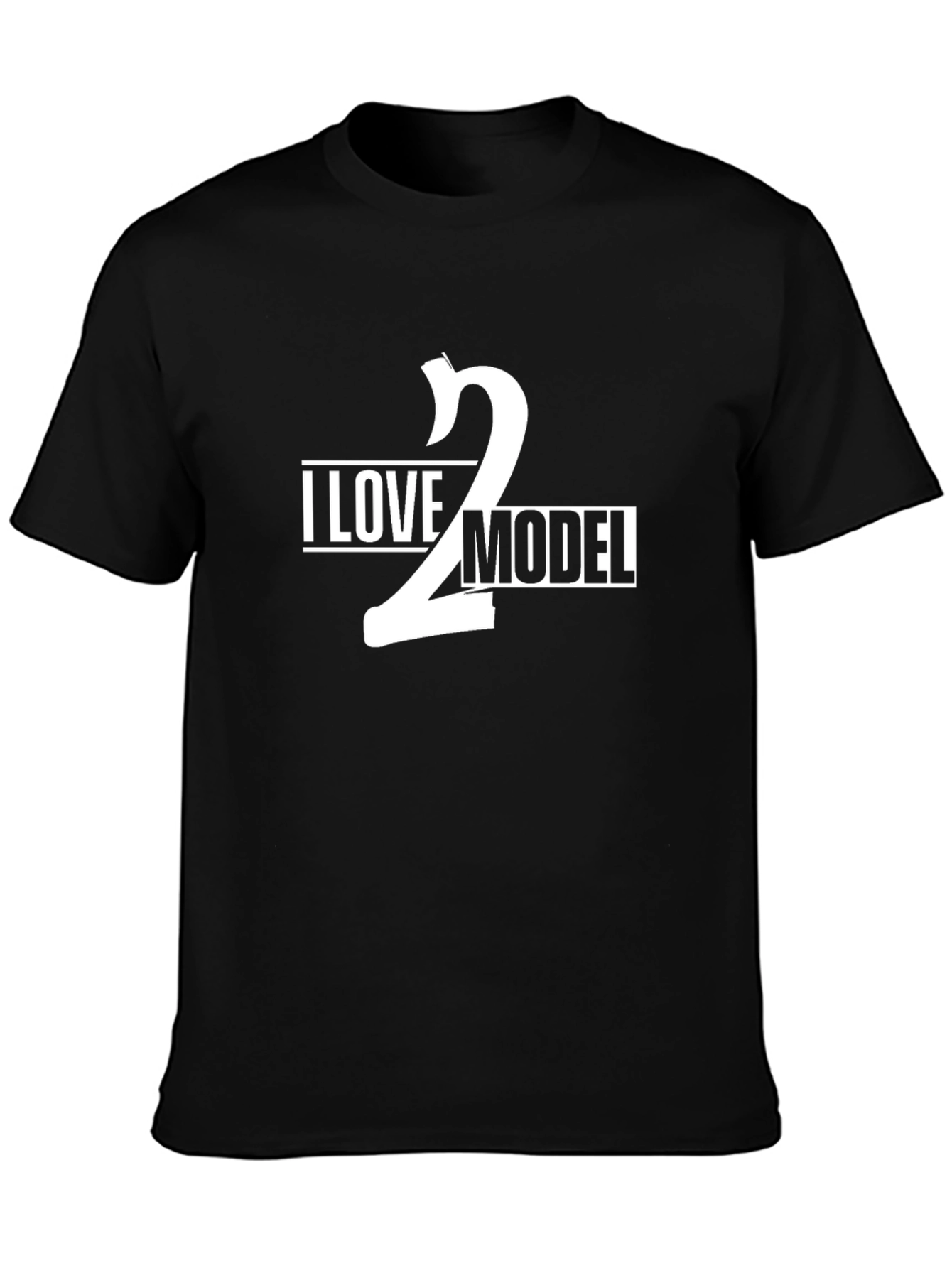 I Love 2 Model Black T-Shirt