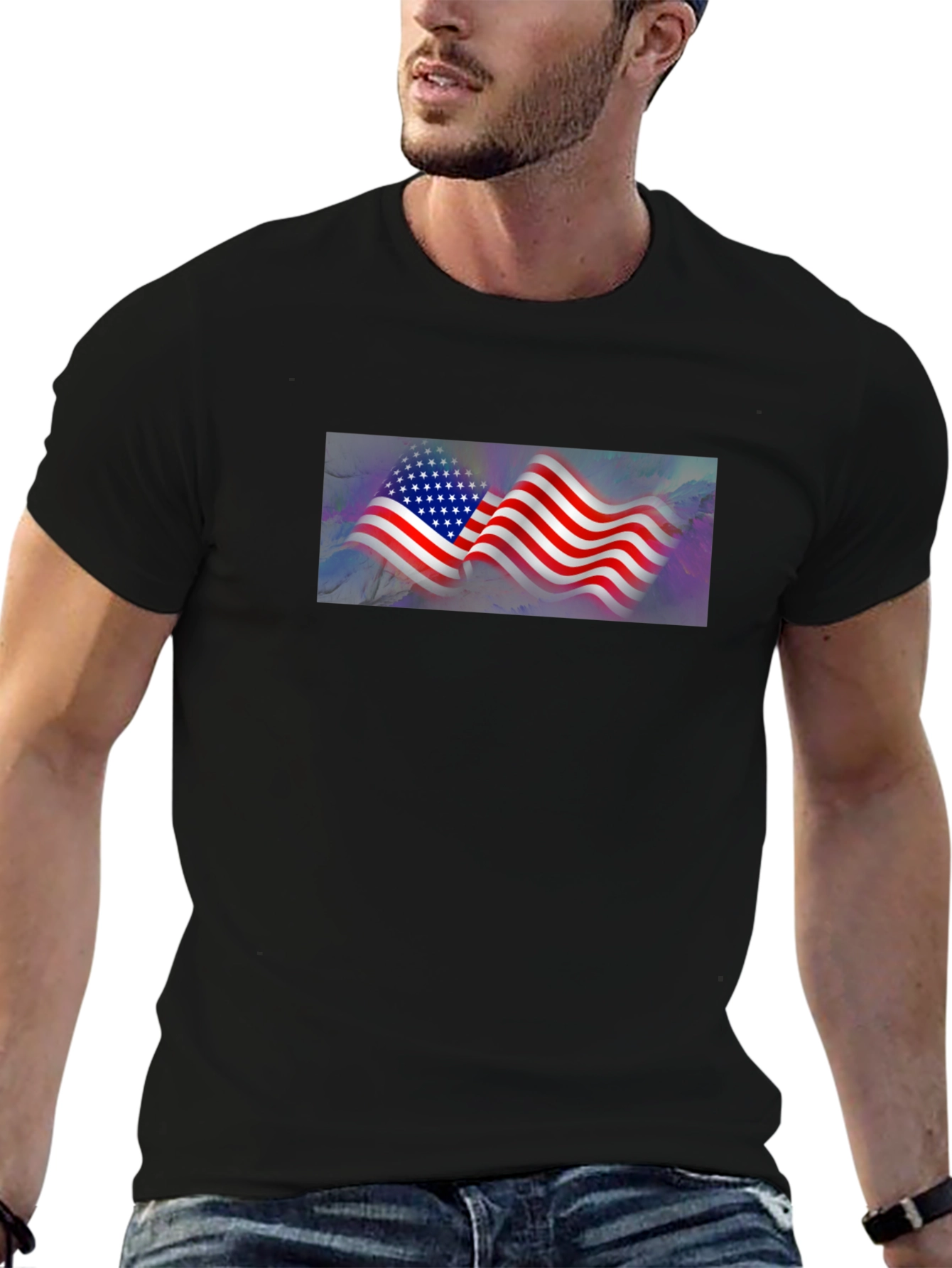 American Flag Graphic T-Shirt
