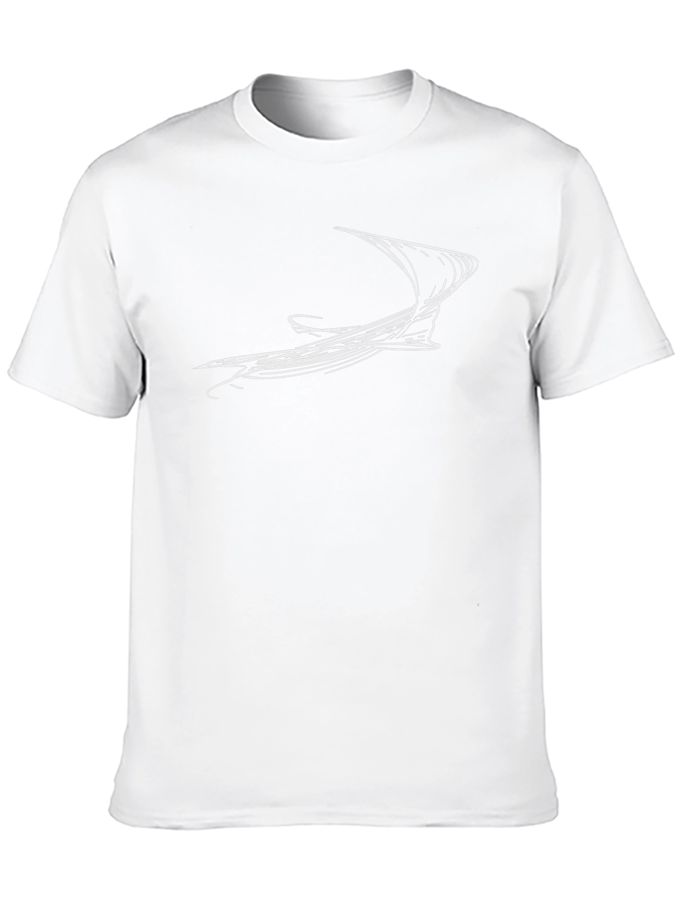 Abstract Line Art Graphic T-Shirt - Black