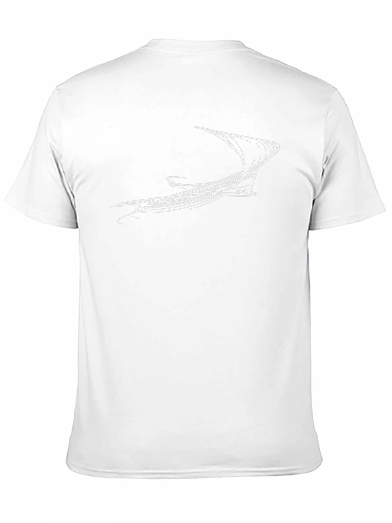 Abstract Line Art Graphic T-Shirt - Black