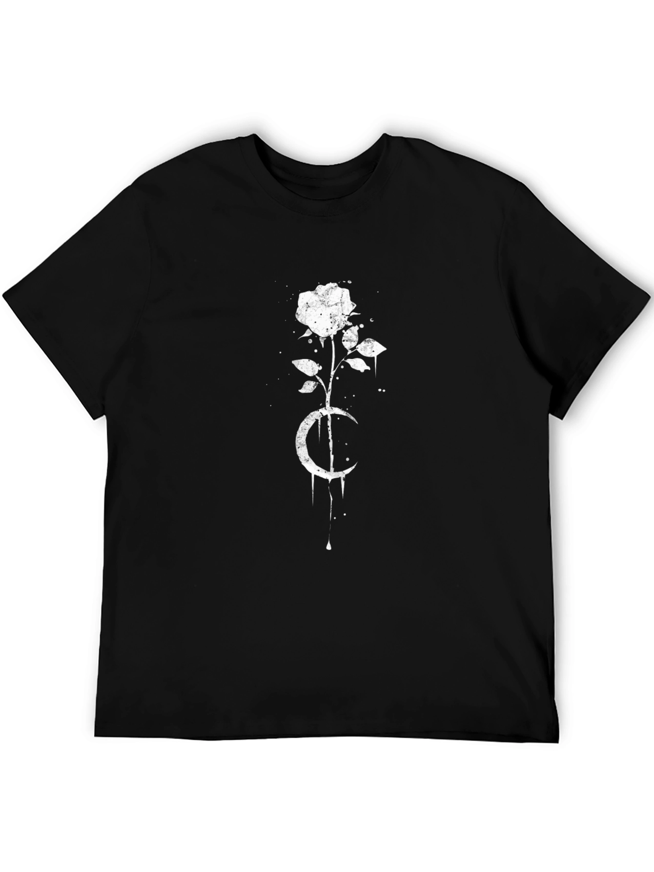 Rose and Crescent Moon Graphic Tee