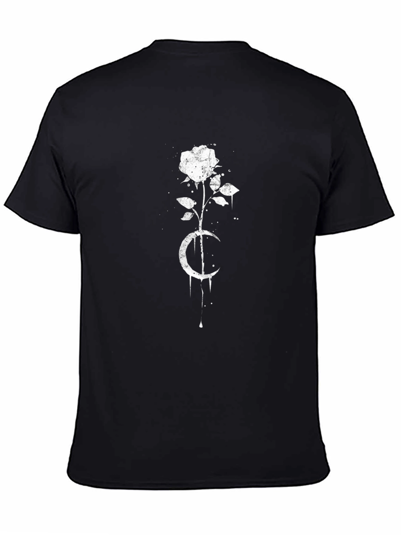 Rose and Crescent Moon Graphic Tee