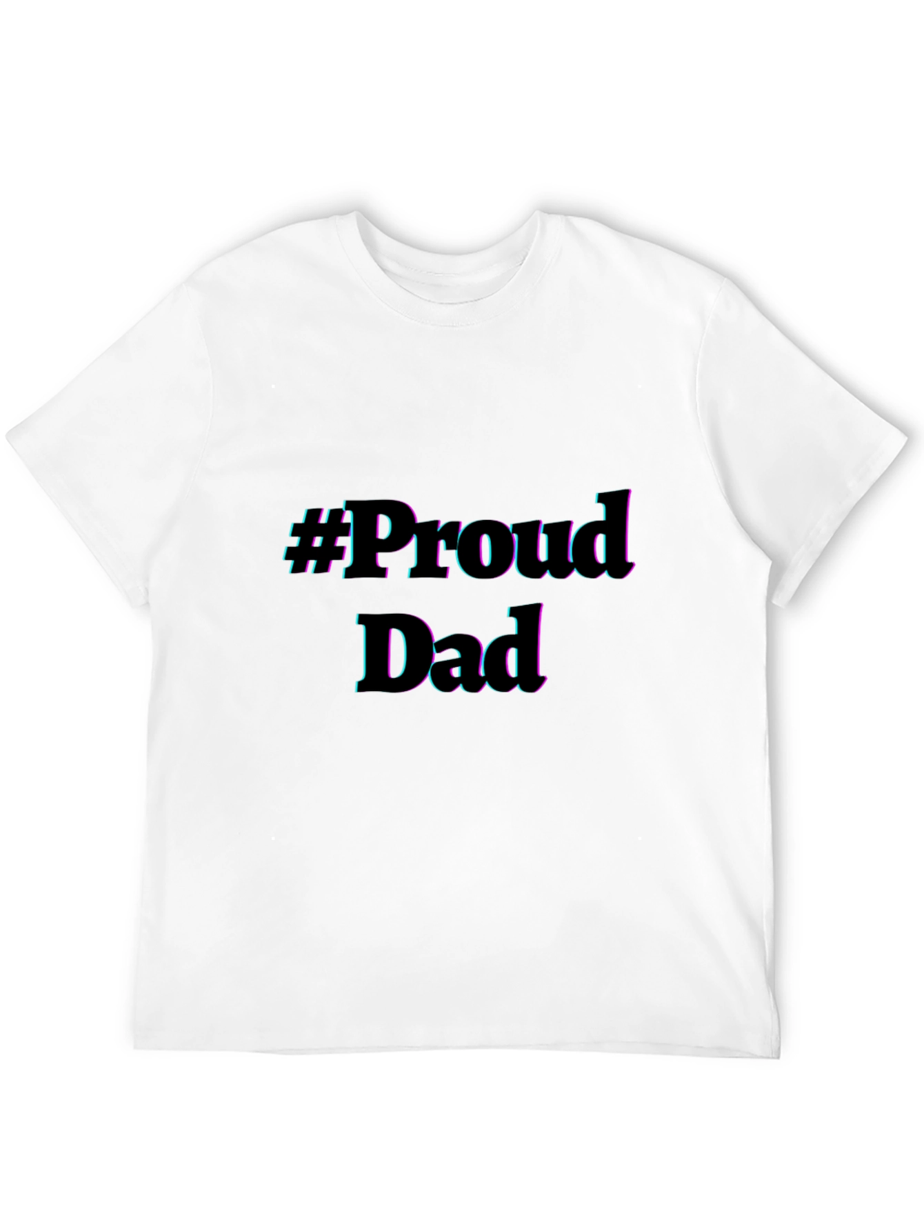 Proud Dad Graphic Tee - Black Cotton T-Shirt