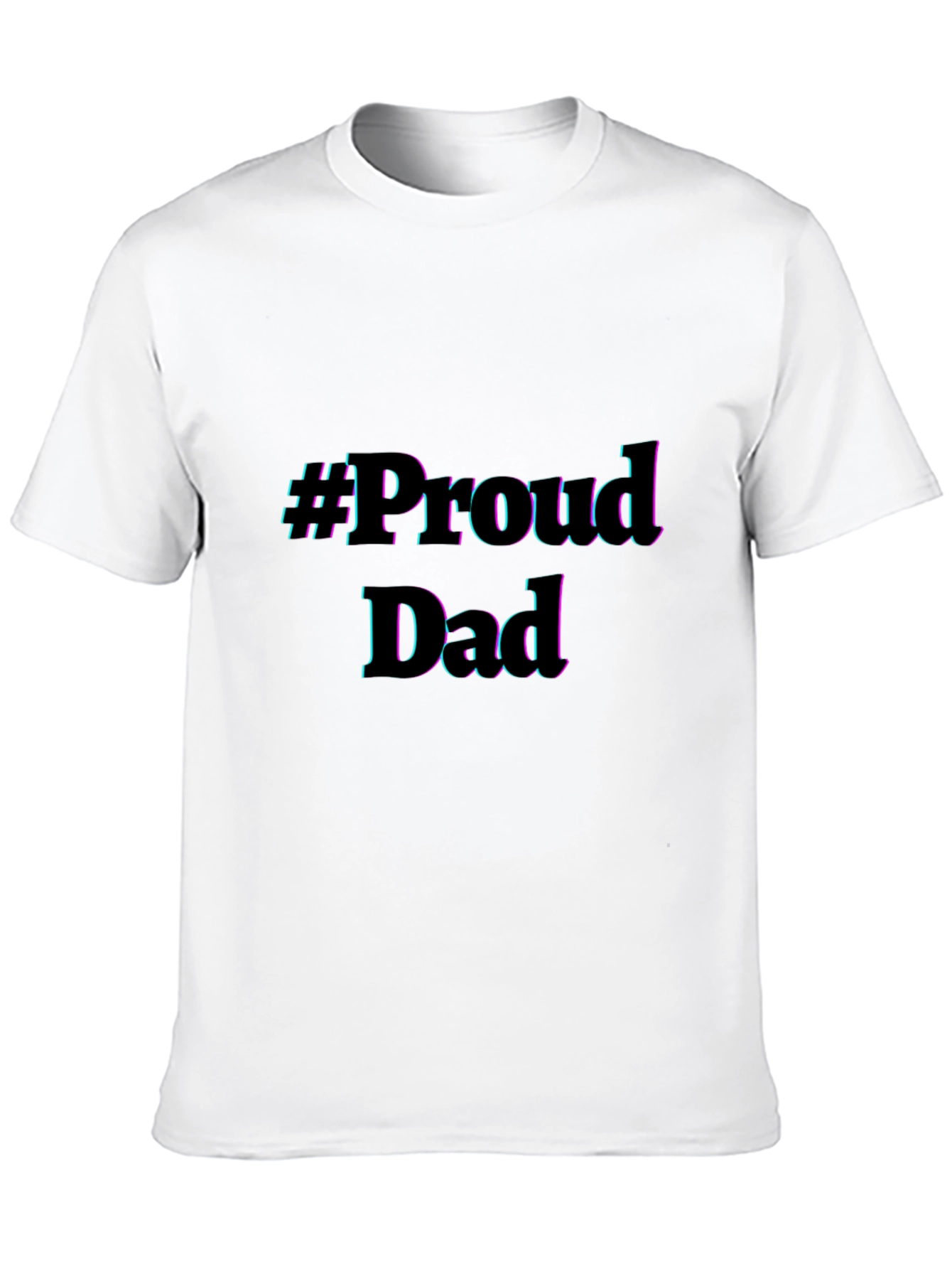 Proud Dad Graphic Tee - Black Cotton T-Shirt