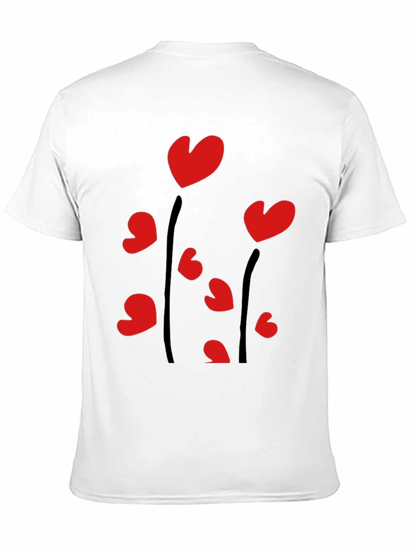 Heart Bloom Black Tee