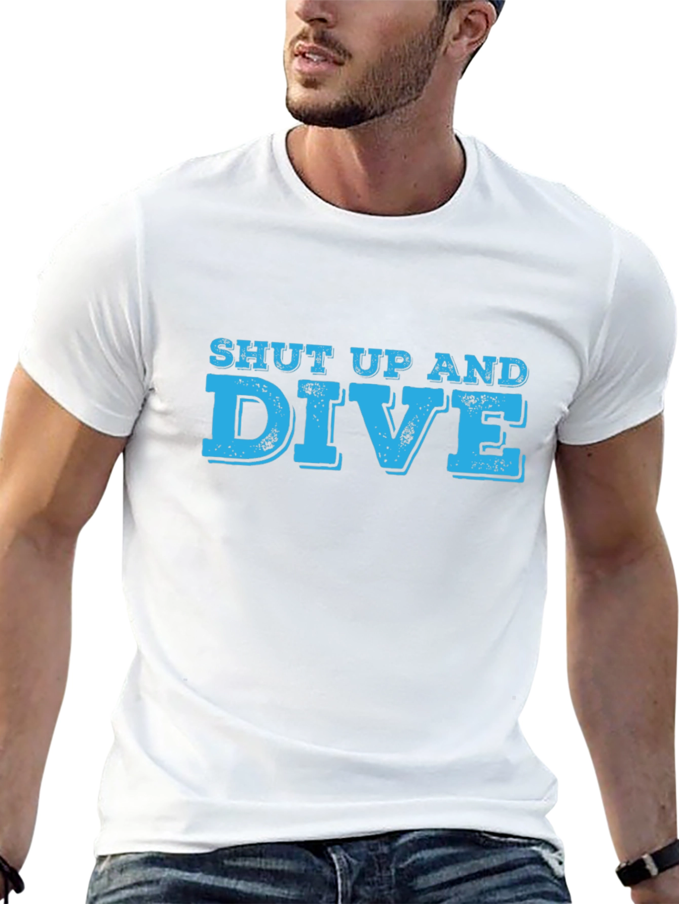 Shut Up and Dive Graphic Tee - Black