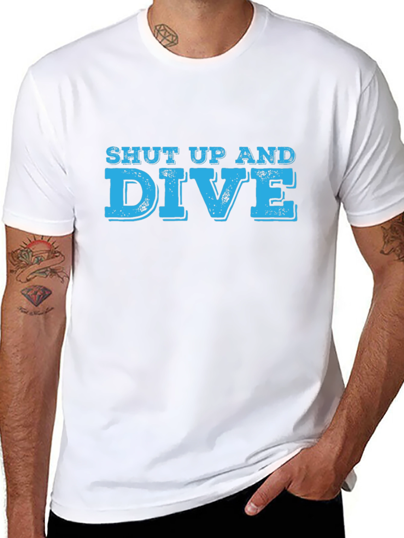 Shut Up and Dive Graphic Tee - Black