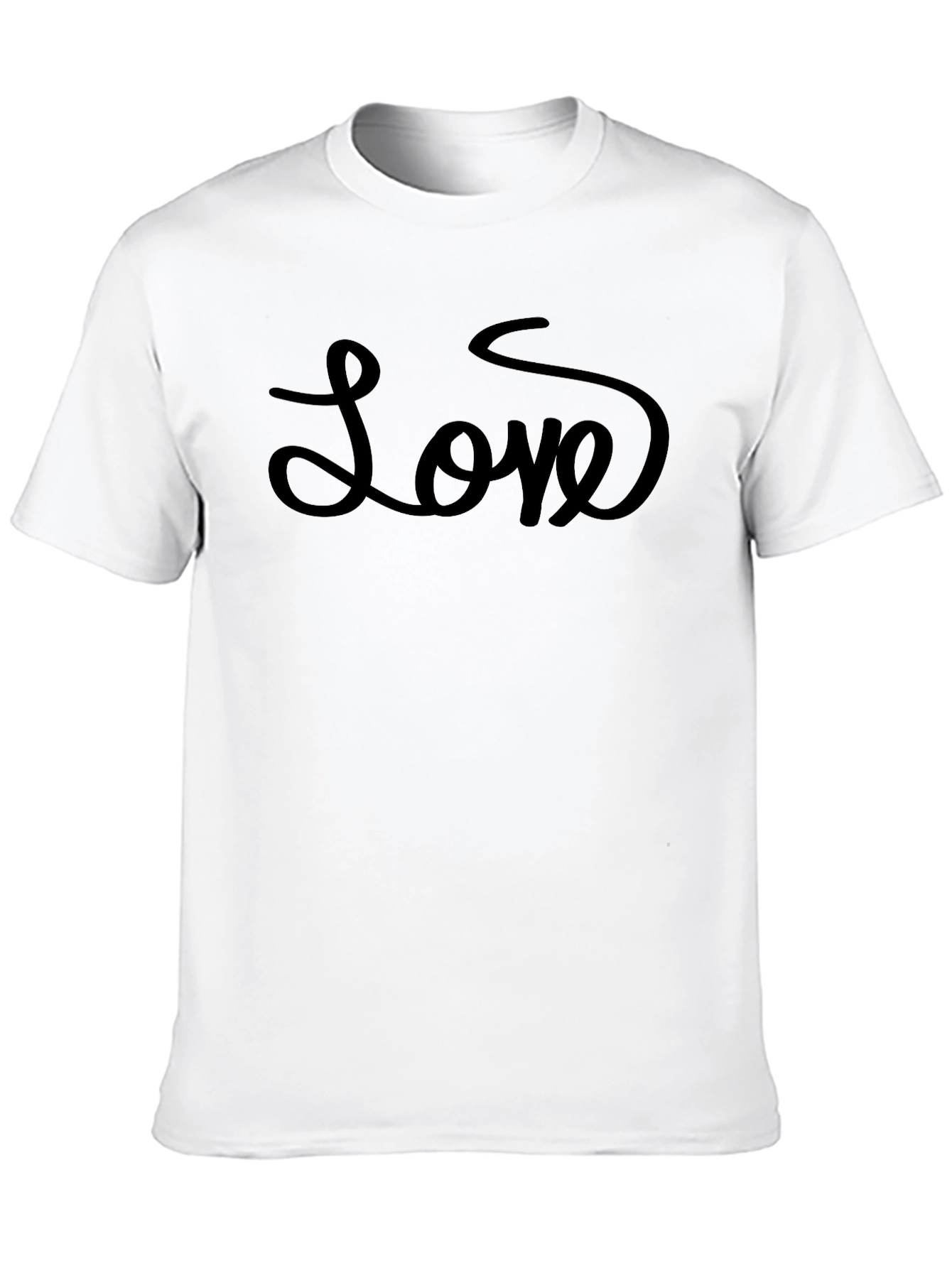 Love Script Black T-Shirt