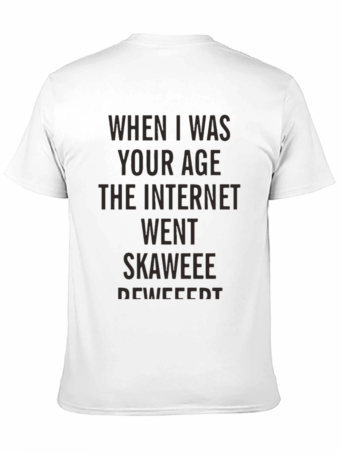 Humorous Internet Era Black T-Shirt