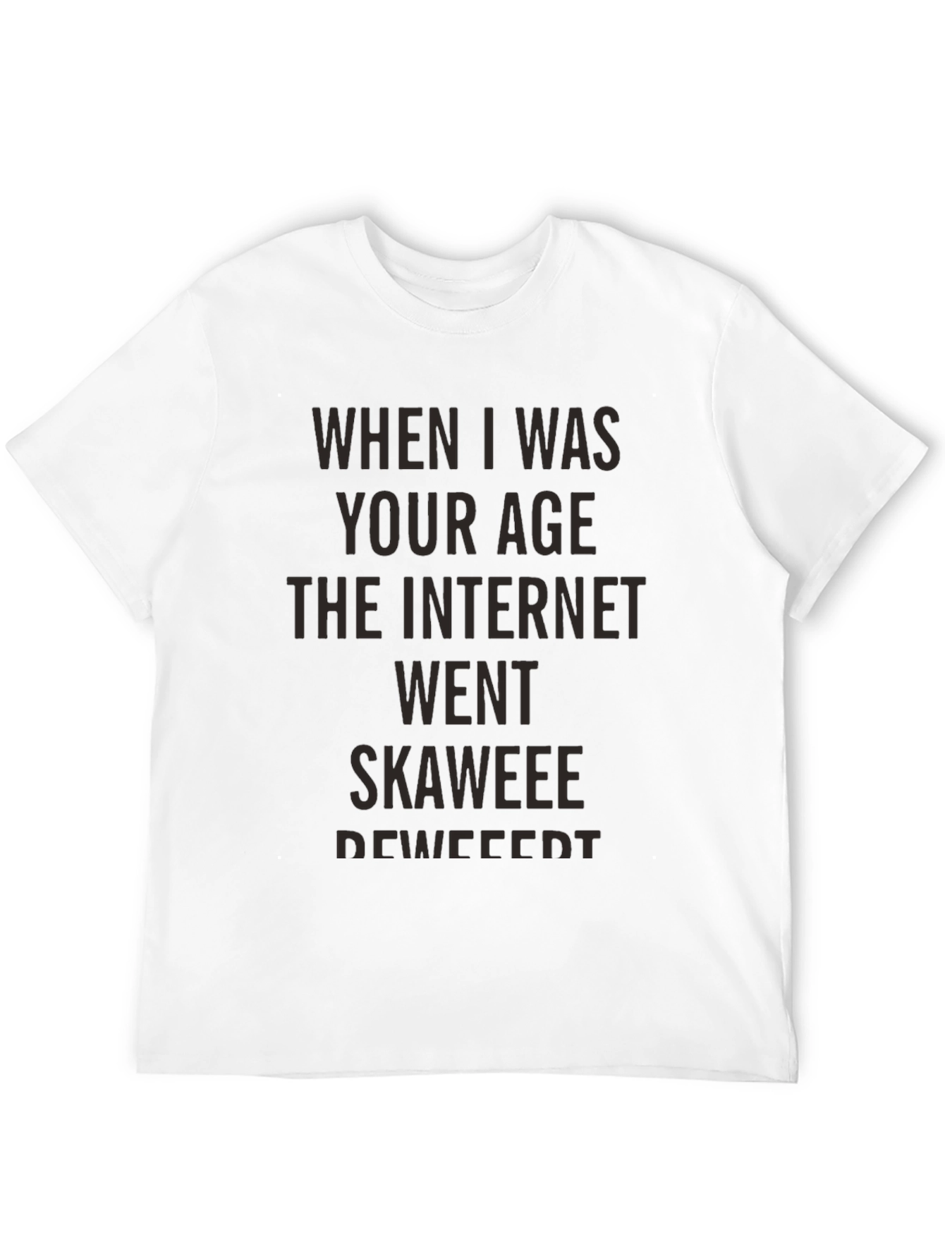 Humorous Internet Era Black T-Shirt