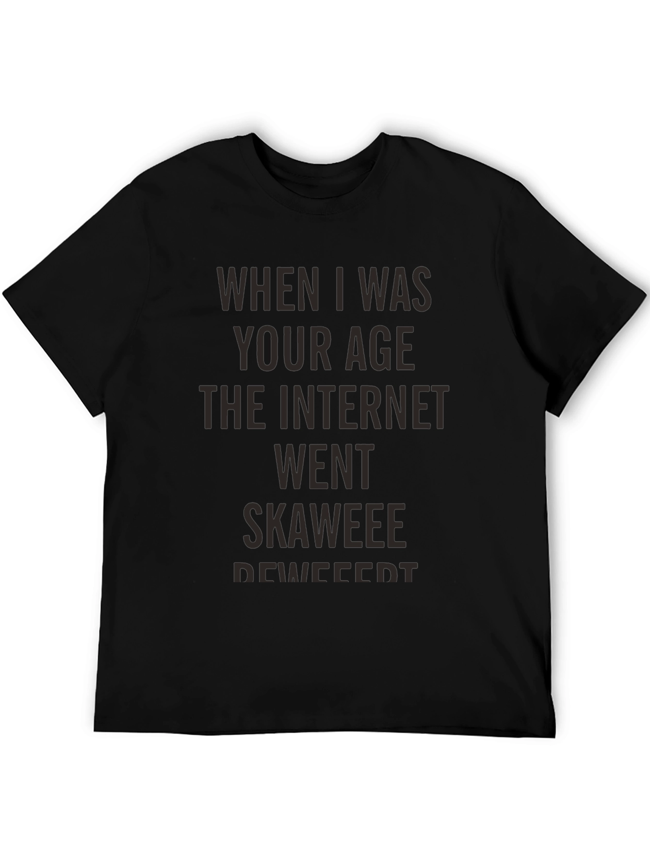 Humorous Internet Era Black T-Shirt