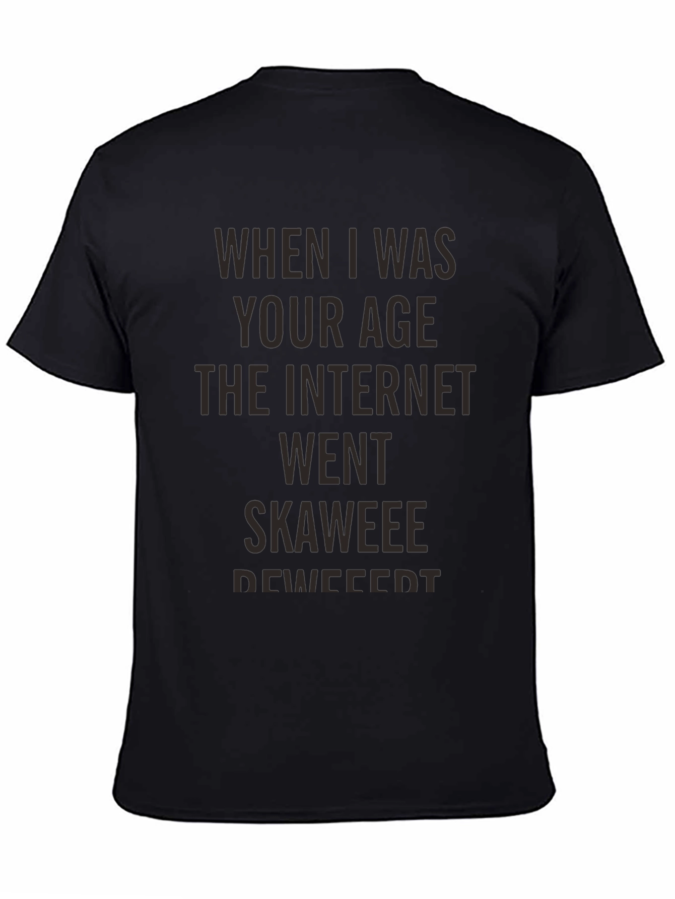 Humorous Internet Era Black T-Shirt