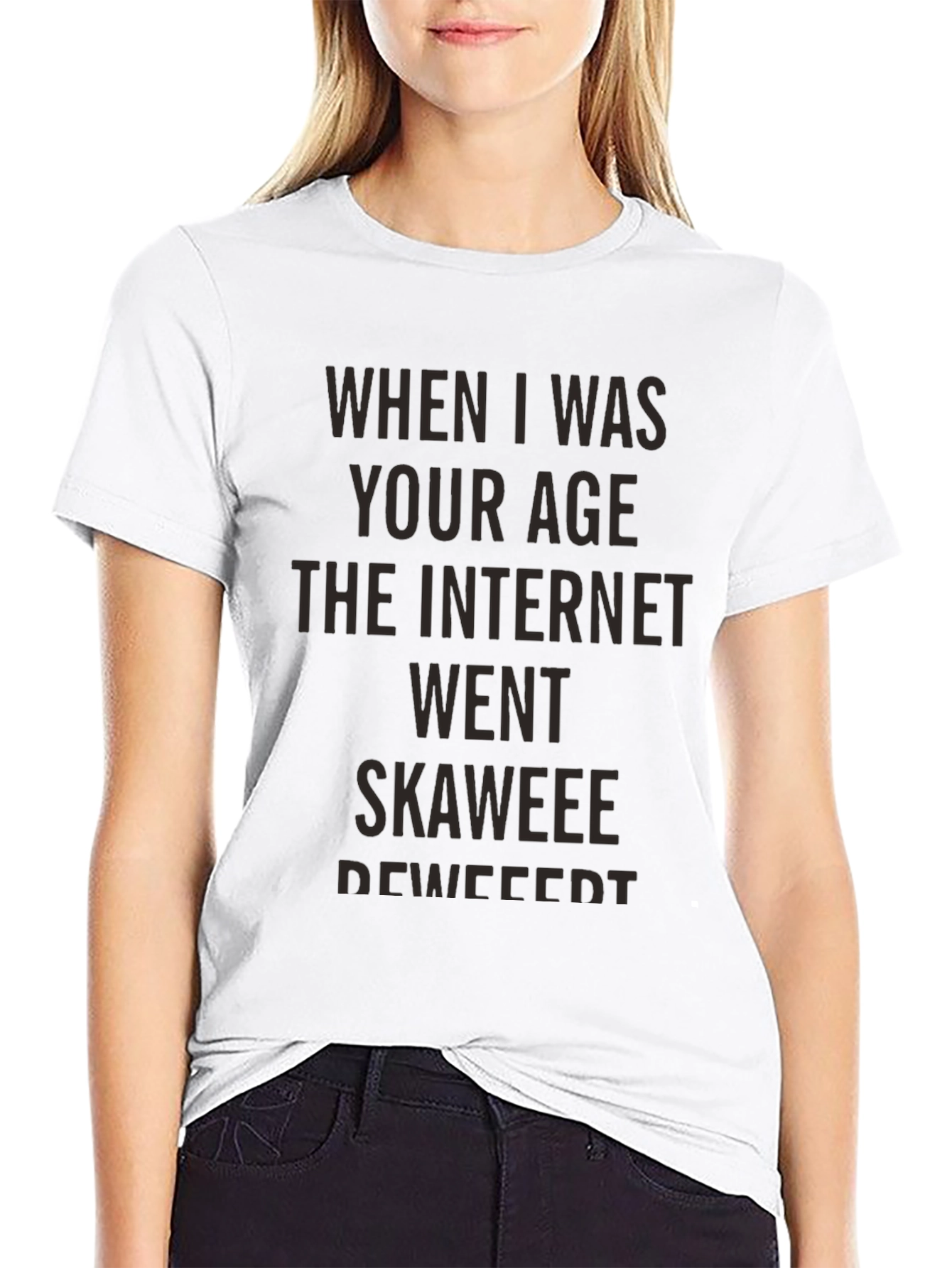 Humorous Internet Era Black T-Shirt