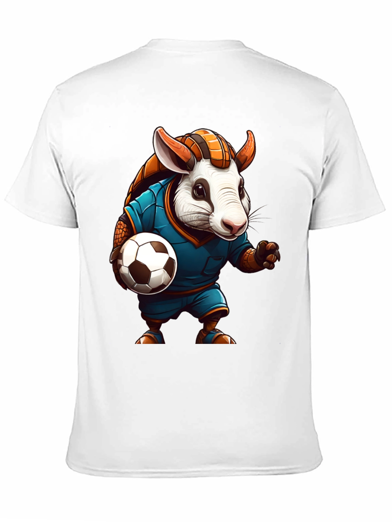 Armadillo Soccer T-Shirt: Playful Animal Design