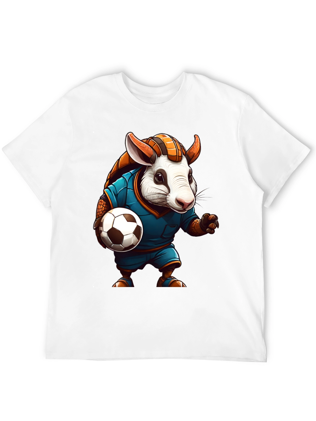 Armadillo Soccer T-Shirt: Playful Animal Design