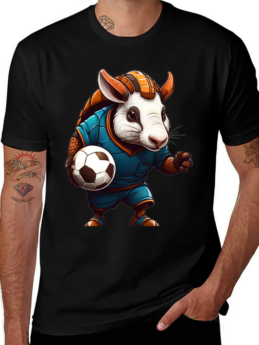 Armadillo Soccer T-Shirt: Playful Animal Design