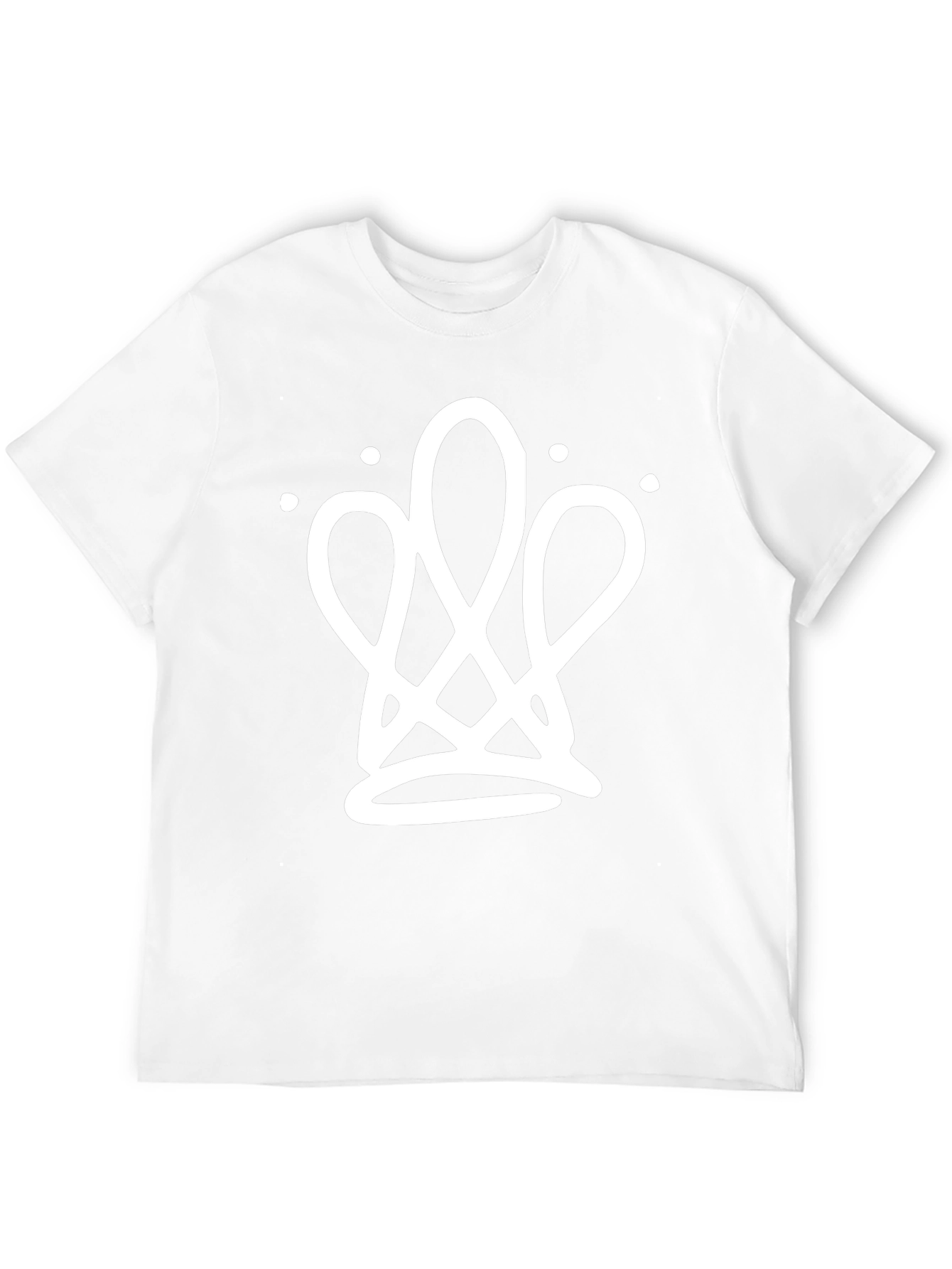 Abstract Crown Black T-Shirt - Modern Streetwear Design