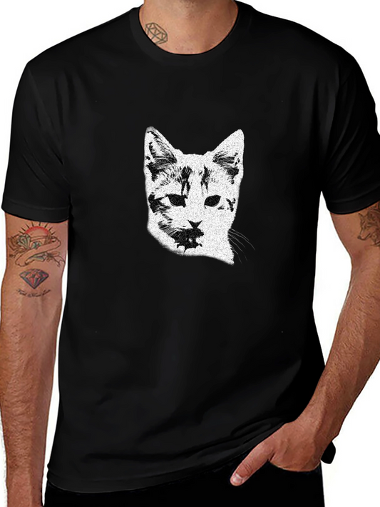 Black Cat Portrait Graphic Tee