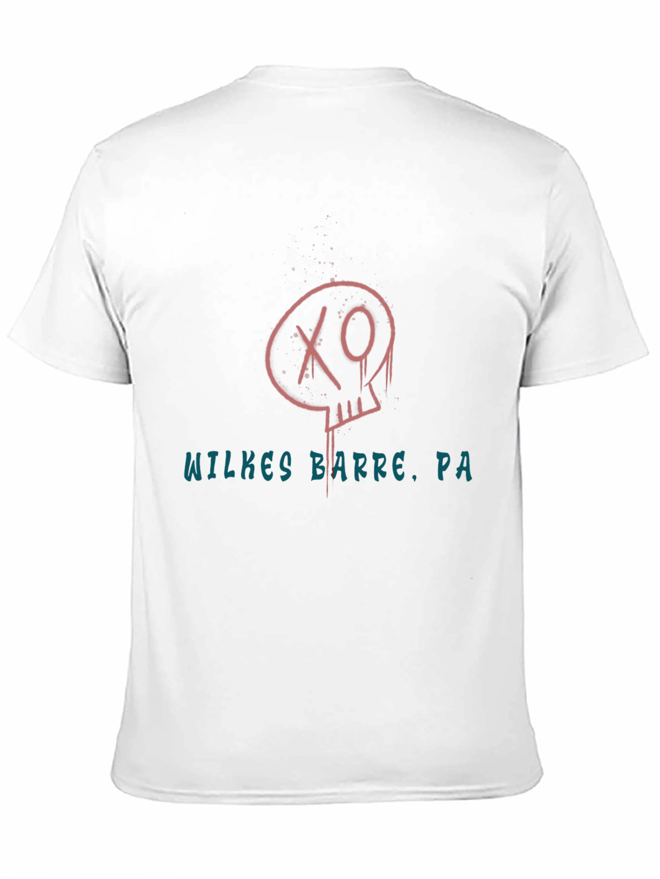 Skull Wilkes Barre PA Black T-Shirt