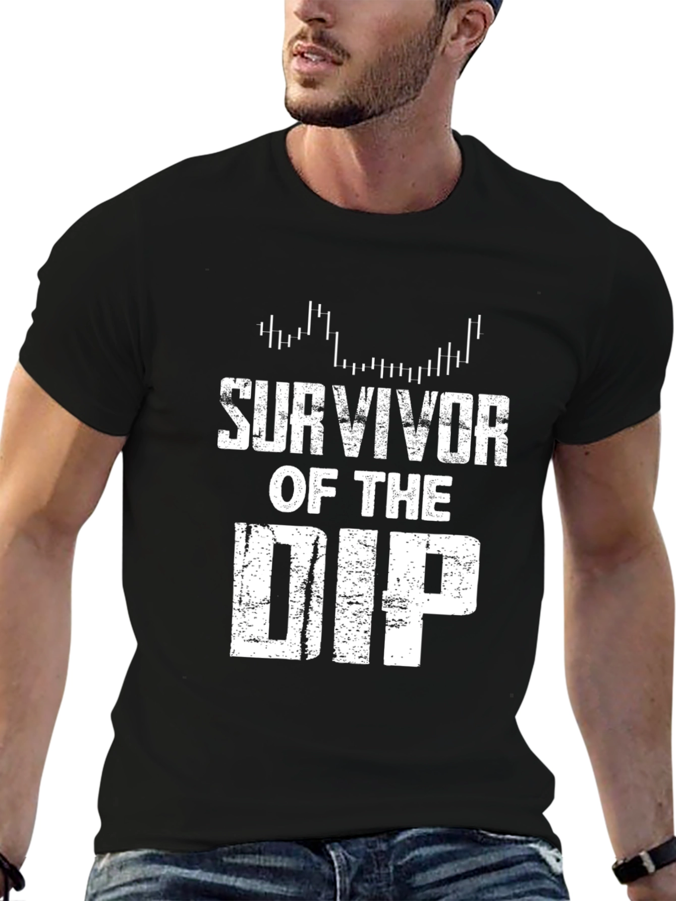 Survivor of the Dip Black Graphic T-Shirt