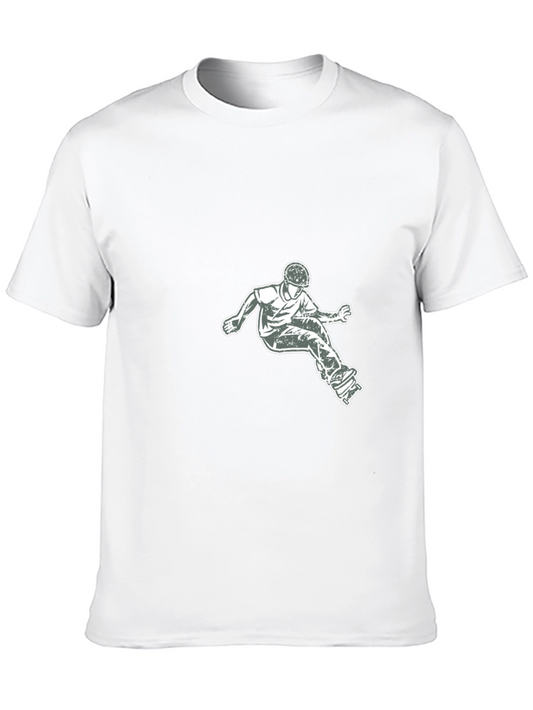 Skateboarder Graphic Tee - Cool Black T-Shirt