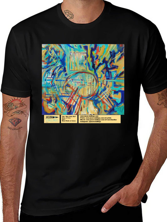 Abstract Art T-Shirt: Blue Color Hall